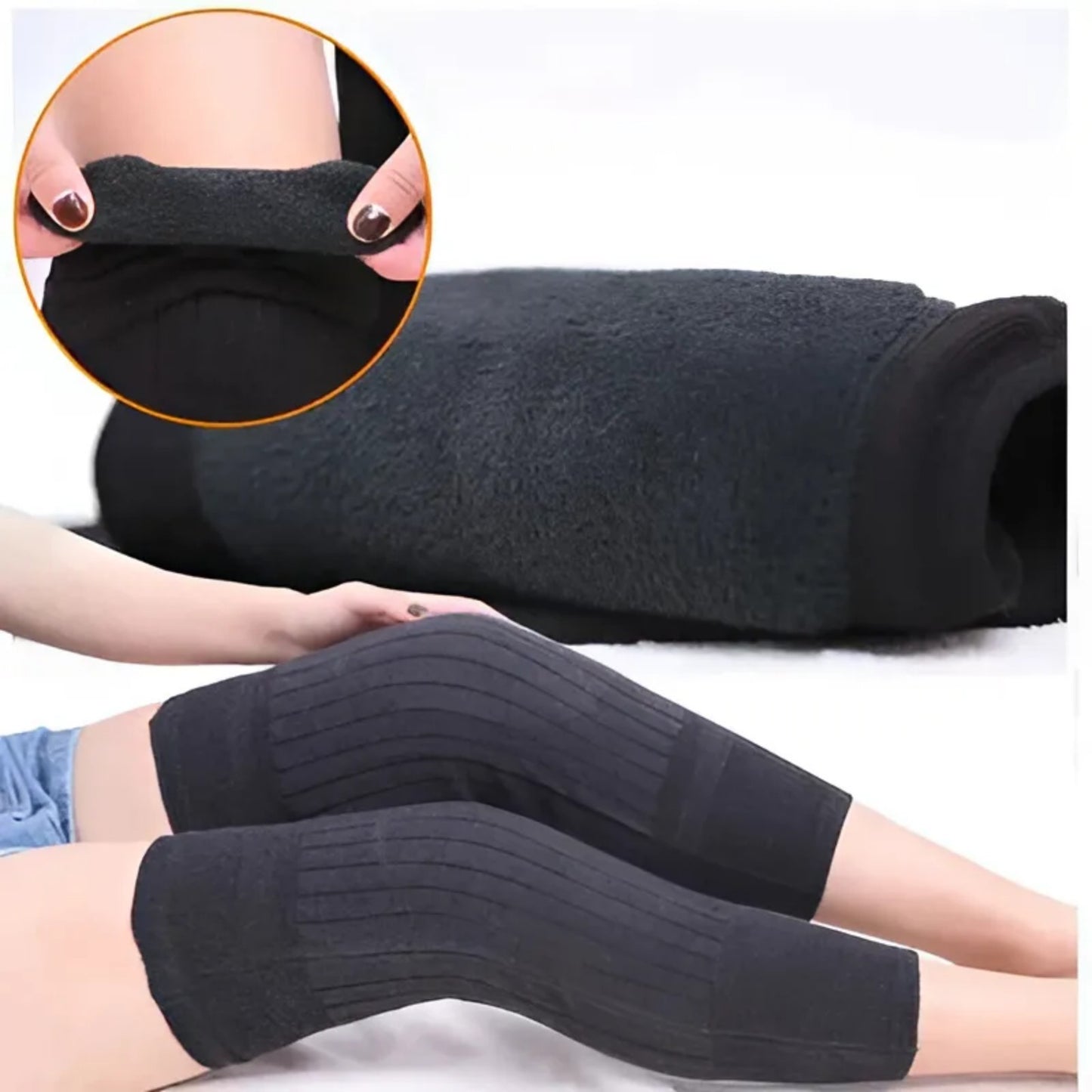 2 Pcs Adjustable Wool knee Warmers