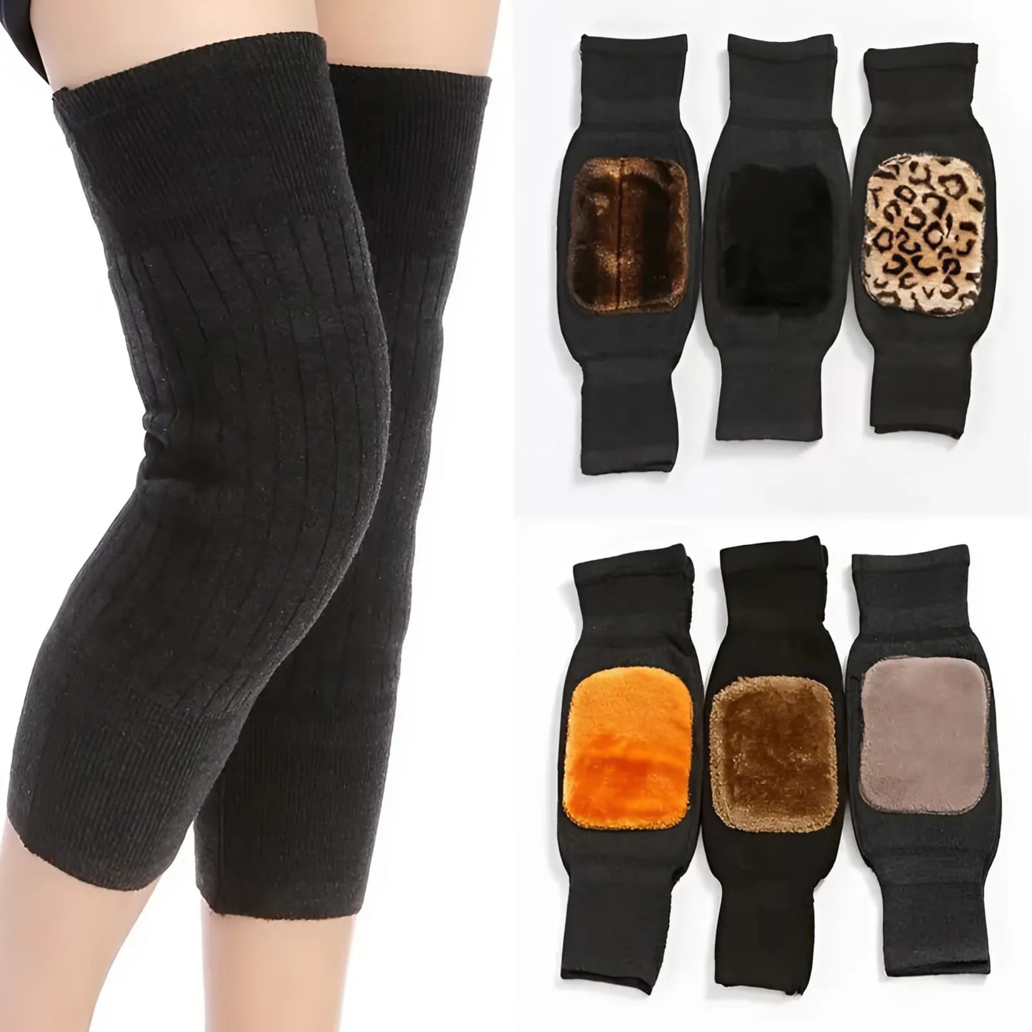 2 Pcs Adjustable Wool knee Warmers