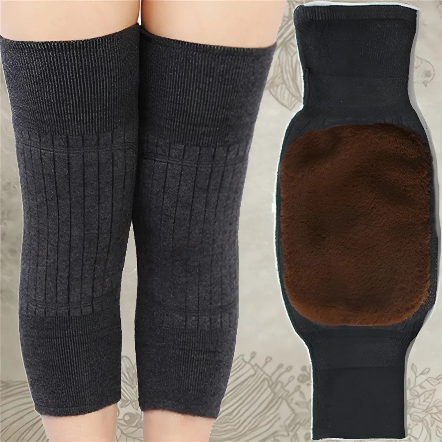 2 Pcs Adjustable Wool knee Warmers