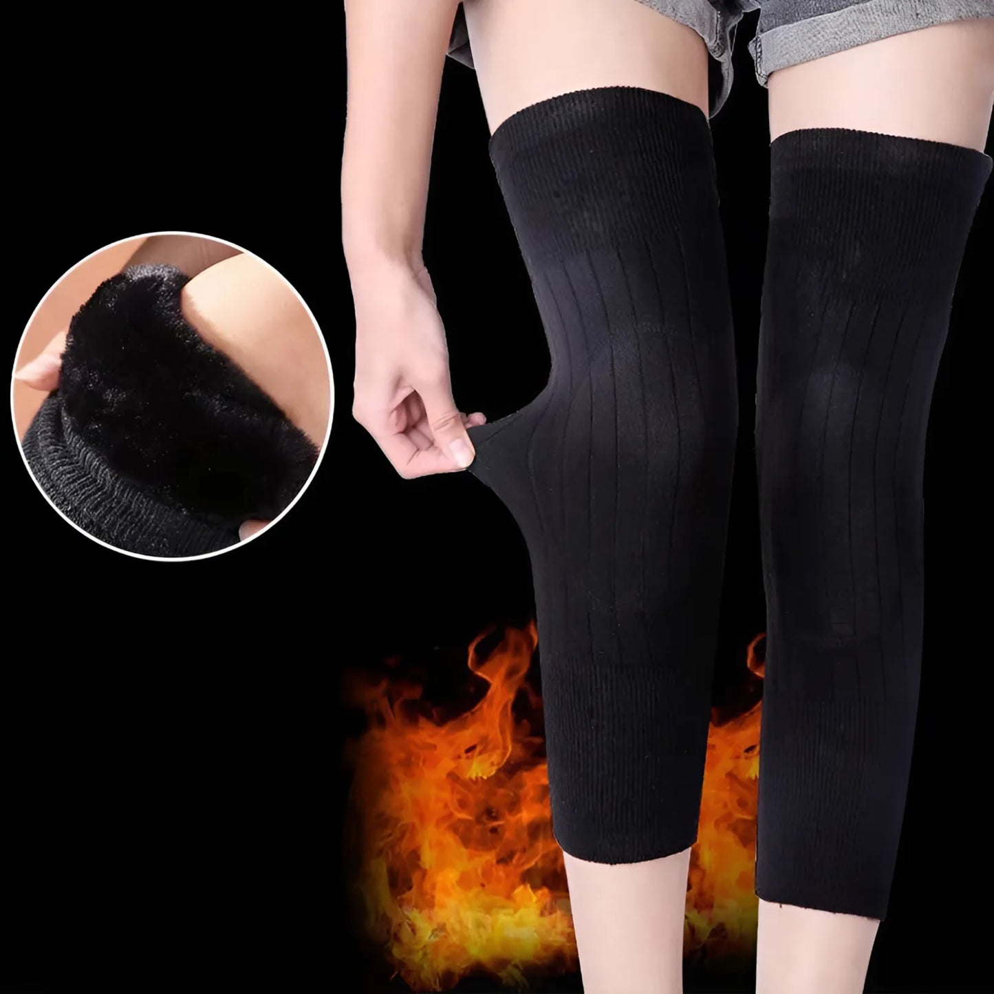 2 Pcs Adjustable Wool knee Warmers