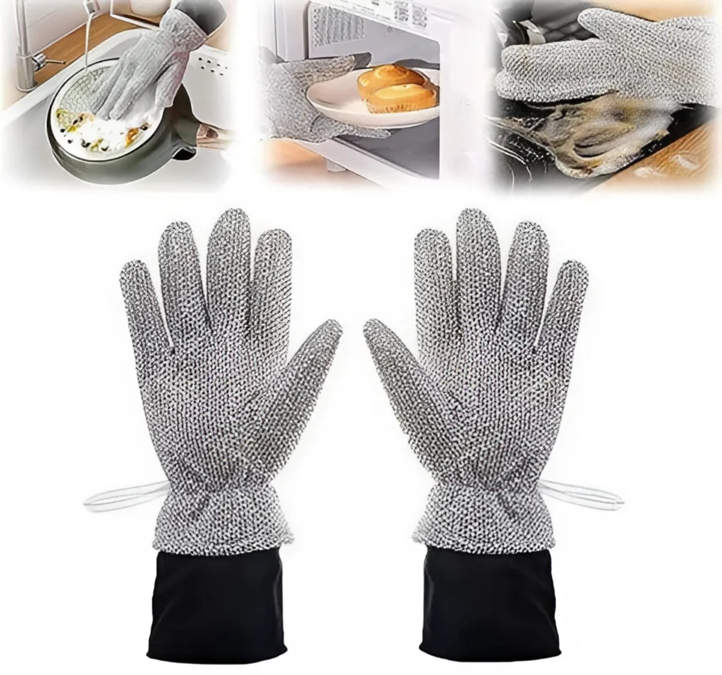 Rust Removal Cleaning gloves Kitchen Magic Dishwashing Gloves Steel Wire Cleaning Rag Microwave Stove Clean Tools Dish Cloth