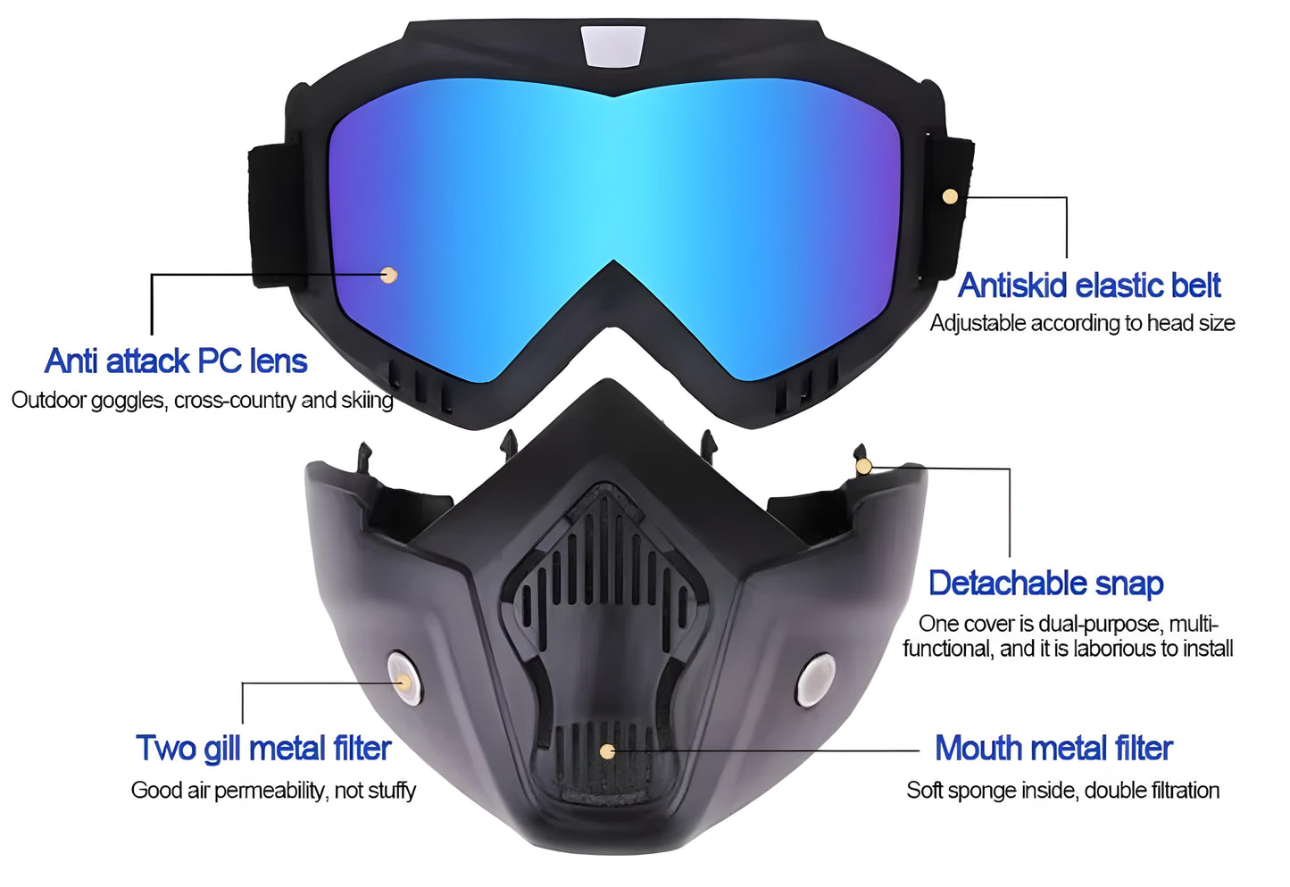 Motorcycle Protective Goggles Bike Face Mask